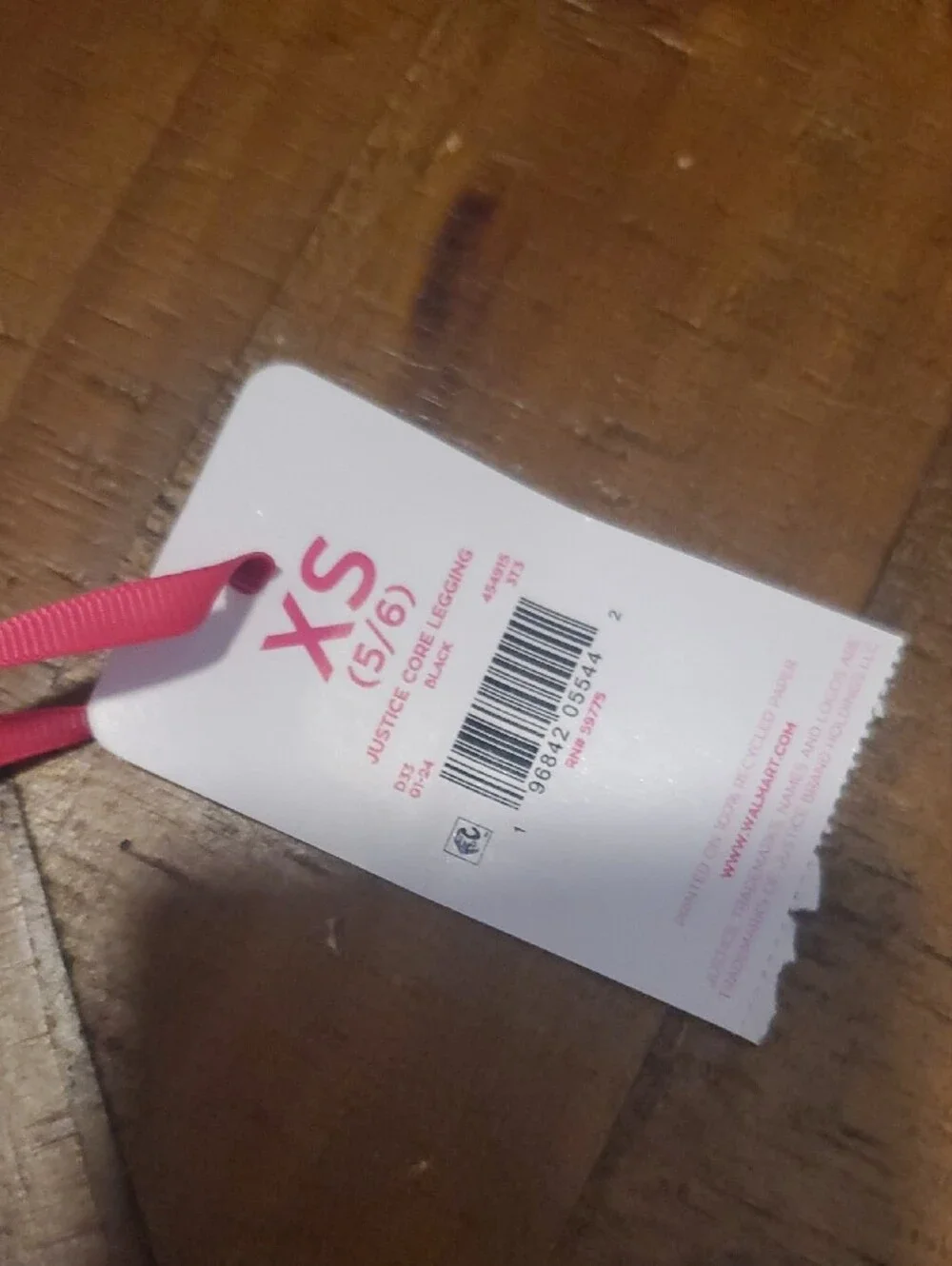 Justice Black Leggings with Pink Brand Tag